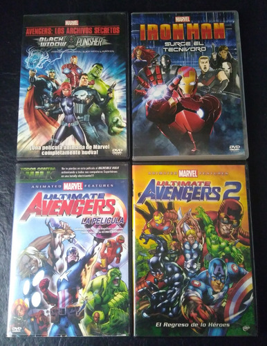 Colección Marvel: Lote De 4 Películas Animadas. Dvd. Sony.