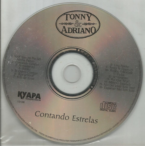 Cd - Tonny & Adriano - Contando Estrelas (Usado)