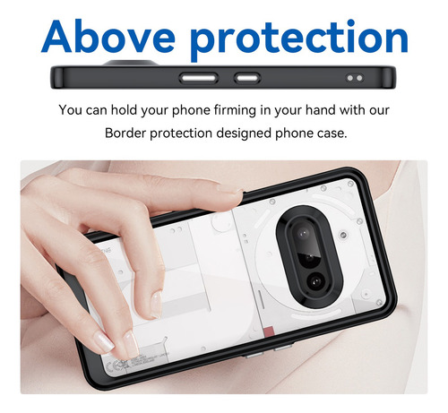 2x Mica Funda Para Nothing Phone 3a Case Cristal Templado
