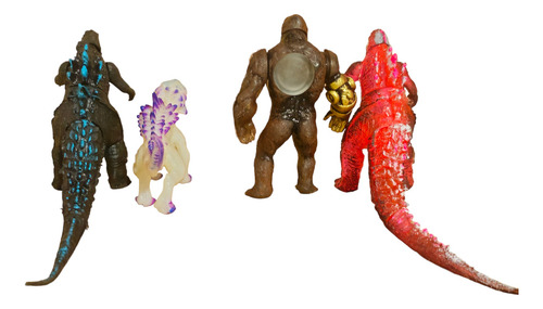 Paquete Juguete 4 Figuras King Kong Vs Godzilla Rosa