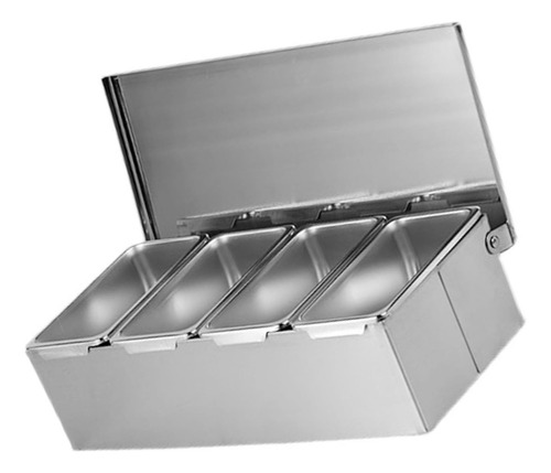 Bandejas De Caja De Condimentos De 4 Cuadrículas Grandes De