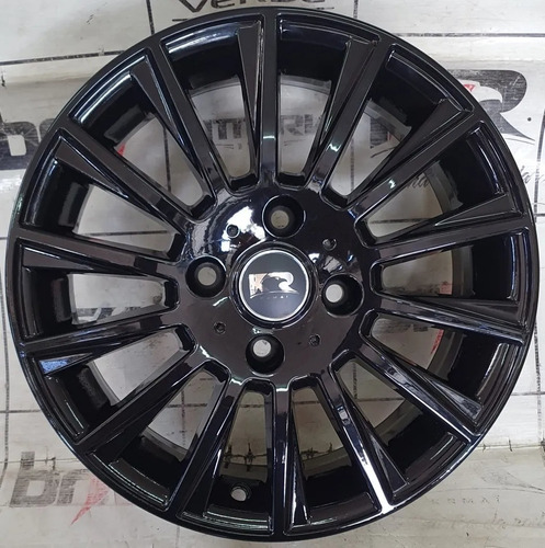 Rodas Chevrolet Onix Celta Aro 14 (4x100) (jogo) + Bicos Cor Preto-brilhante