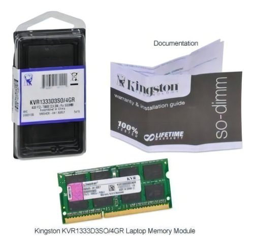 Memoria RAM 4GB 1 Kingston KTA-MB1333S/4G