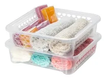 Comprar Set 2 Cestos Canasto Rectangular Calado Sanremo Garageimpo -