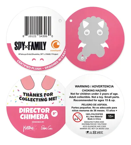 Peluche Director Chimera 9'', Anime Spy X Family, Youtooz