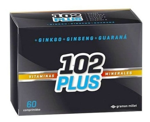 102 Plus Multivitaminico Ginseng Guarana X 60 Comprimidos