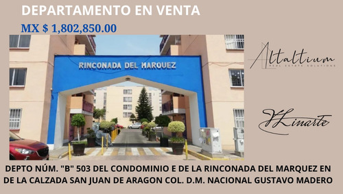 Departamento En Venta En Arcos De Aragon Dm Nacional Gustavo A Madero Cdmx I Vl11-bd-045