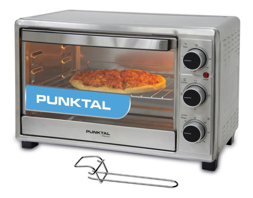 Horno Eléctrico Punktal 28 Lts. Acero Inox. Timer 1.500 W. 