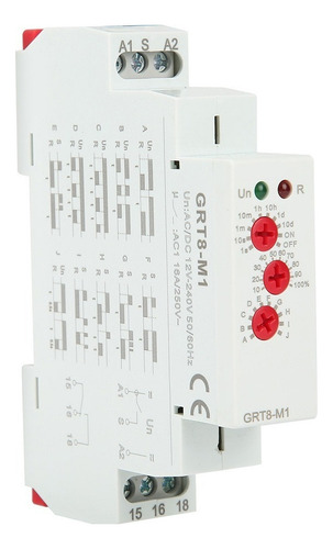 Relé De Tiempo De Retardo Multifuncional Grt8-m1 Ac Dc 12v~2