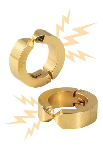 Imagen 4 de 5 de Arete Candonga Piercing Falso Hombre Mujer Acero 1 Pza