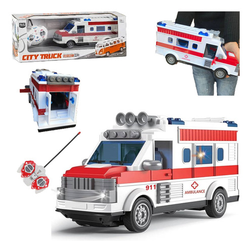 Ambulancia De Emergencia Con Control Remoto De Juguete Niños