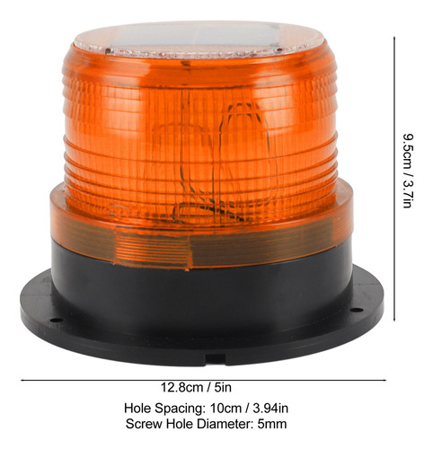 Td Baliza Solar, Luz De Precaución, 8 Led, Sensor Del