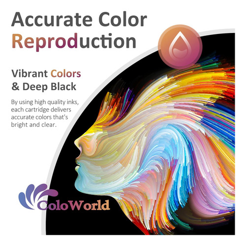 Coloworld Para El Paquete Combinado De Cartucho De Tinta Hp
