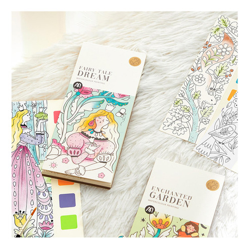 Shaoke Libro For Colorear De Acuarela For Niñas Y, Juego De