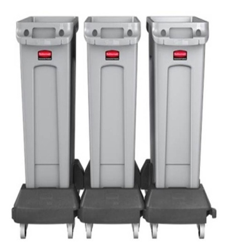 Plataforma Rodante Para Contenedor Slim Jim Rubbermaid 54 Kg