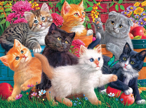 Cra-z-art Fancy Cats Puzzle De 750 Piezas - Gatitos En Juego