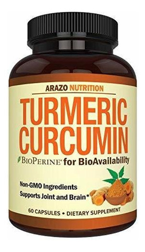 Cúrcuma Curcumina Con Bioperine 1300 mg Con Black Pepper  c