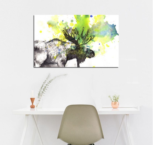 Vinilo Decorativo 40x60cm Alce Animal Wild Life Naturaleza