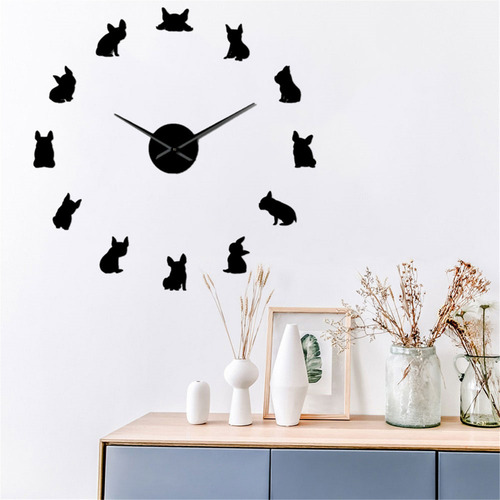 M Reloj De Pared E 3d Personality Puppy, Grande, Para