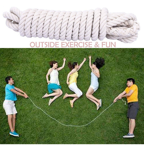 Nico See Wonder Cuerda De Saltar Holandesa Doble De 16 Pies. Color White