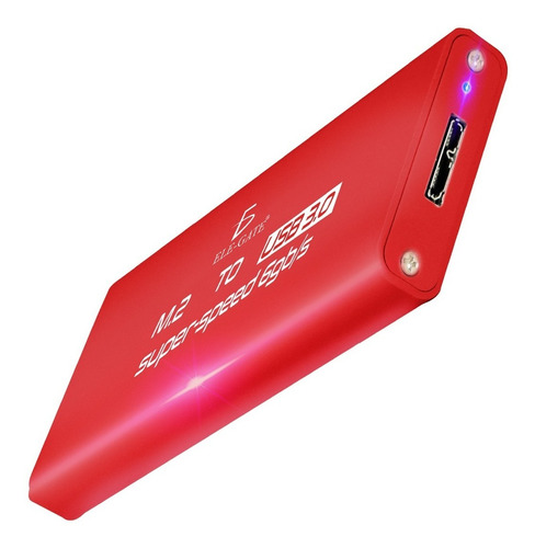 Adaptador Convertidor Case Ssd Mini M.2 Ngff Sata A Usb 3.0 Color Rojo