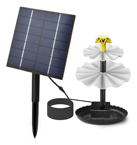 Fuente De Baño Solar Para Pájaros, Bomba De Agua Solar Sin B