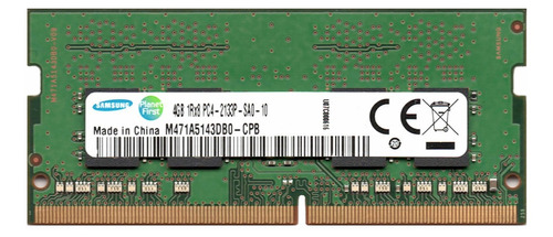 Memória RAM color verde  4GB 1 Samsung M471A5143DB0-CPB