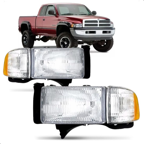 Par Farol Dodge Ram 1994 95 96 97 98 99 00 2001 Com Pisca