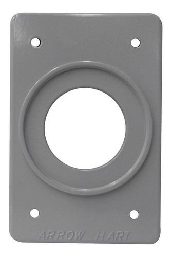 Imagen 1 de 3 de Placa Para Receptáculo 40mm Arrow Hart Gris