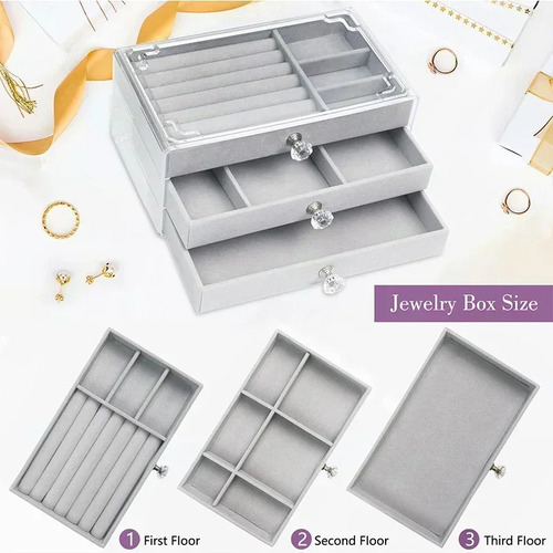 Fe Caja For Guardar Collares, Anillos Y Joyas