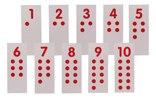 Tarjeta Montessori Con Números De Material Matemático Del 1