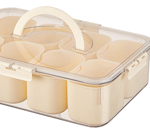 Contenedor De Alimentos Múltiples Para Servir Bandeja Claro