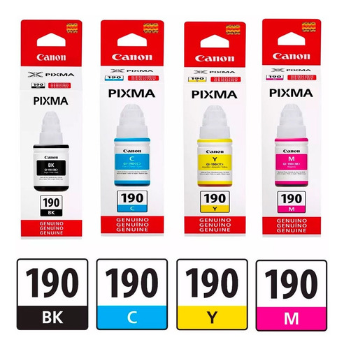 Kit Tintas Originales Canon 4 Colores, G1100, G2100, G3100