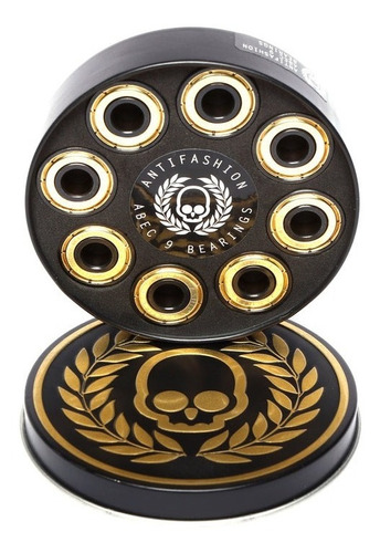 Set 8 Baleros Abec 9 Dorados Premium Antifashion Skateboard