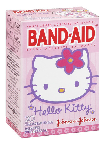 Band-aid Vendajes Adehesive Hello Kitty, Surtido De 20 Unid.