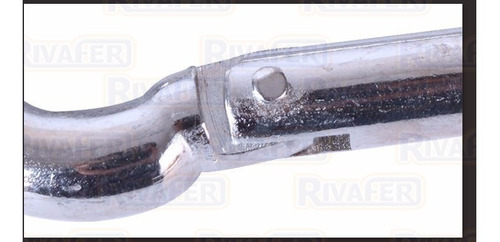Imagen 4 de 5 de Mosqueton Gancho 7x70 Mm Reforzado Galvanizado X 50 Unidades