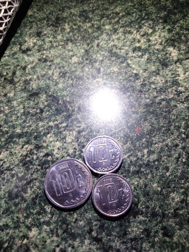3 Monedas De 10 Centavos Con Error En La Acuñación 