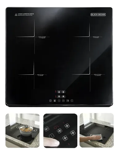 Cooktop de Indução Black+Decker 4 Bocas para Embutir com Power Booster