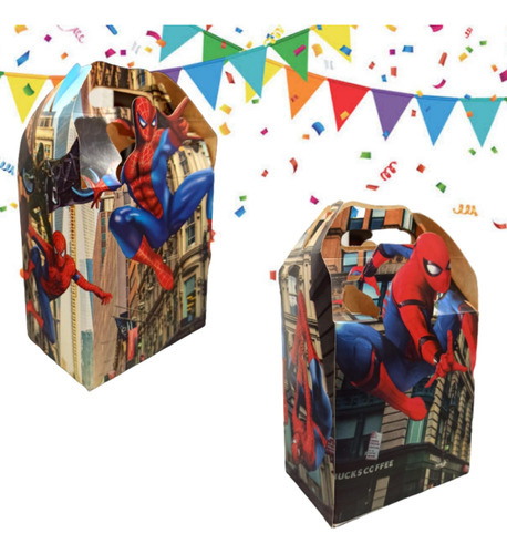 Cajas Dulceras Bolos Hombre Araña Spiderman 20 Piezas