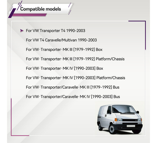 W Actuador Bloqueo De Puerta Para Vw Transporter Caravaelle