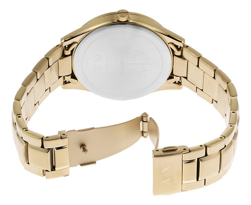Reloj Hombre Armani Exchange Dante Multi Correa Dorado Bisel Dorado Fondo Negro