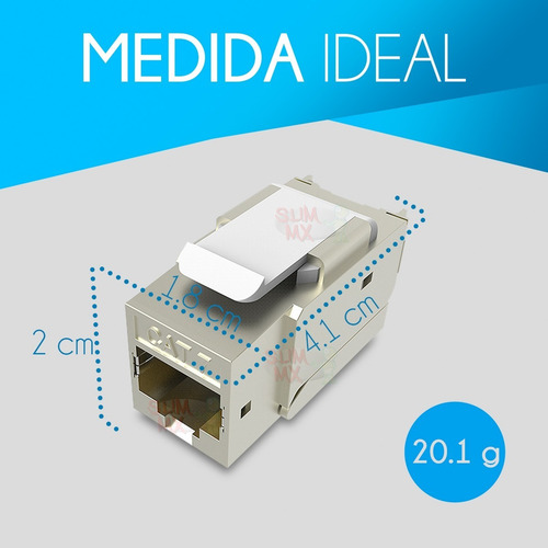 100 Pz De Jack Cat7 Rj45 Blindado Autoponchable Ftp Ethernet