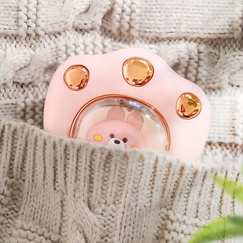 Calienta De Manos Portátil Recargable Usb 2 En 1 Bolsillo Rosa Pálido