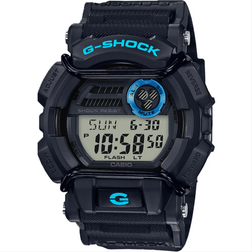 Relógio Casio G-shock Gd-400-1b2dr Cor Da Correia Preto Cor Do Bisel Preto Cor Do Fundo Cinza