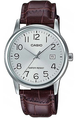 Reloj Casio Cuero Mtp-v002l Analógico Hombre - Original