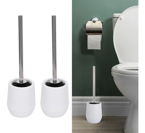 2 Juegos De Cepillos De Baño Para Limpiar Inodoros, Rosca Bl