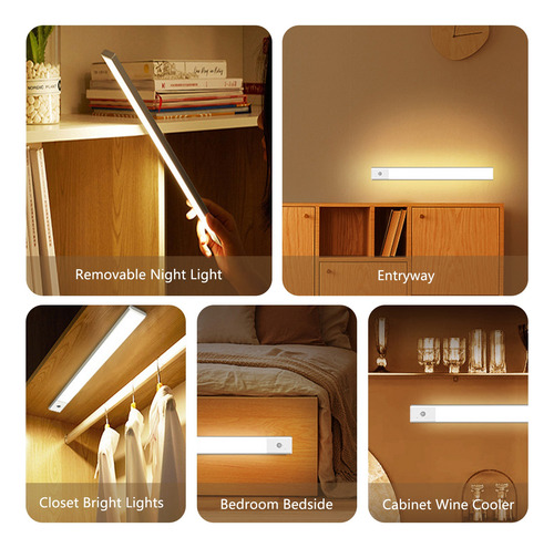 Con Sensor Movimiento Luz De Led Clóset Usb 2 Piezas
