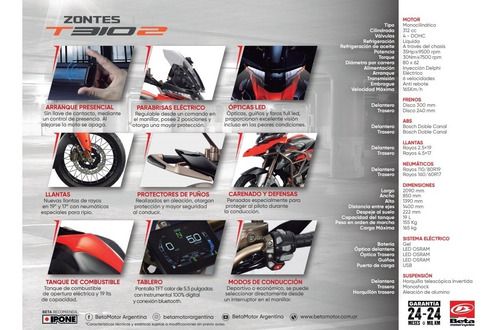 Imagen 14 de 15 de Beta Zontes T310 T2 Rayos Creditos Dni No Versys Xr