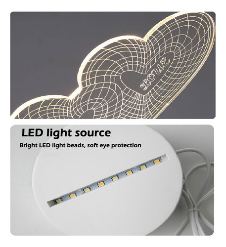 O Presente De Dia Dos Namorados Led Usb Display Lamp Acrílic