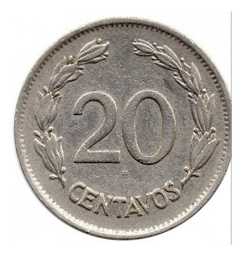 Moneda Ecuador 20 Centavos 1975